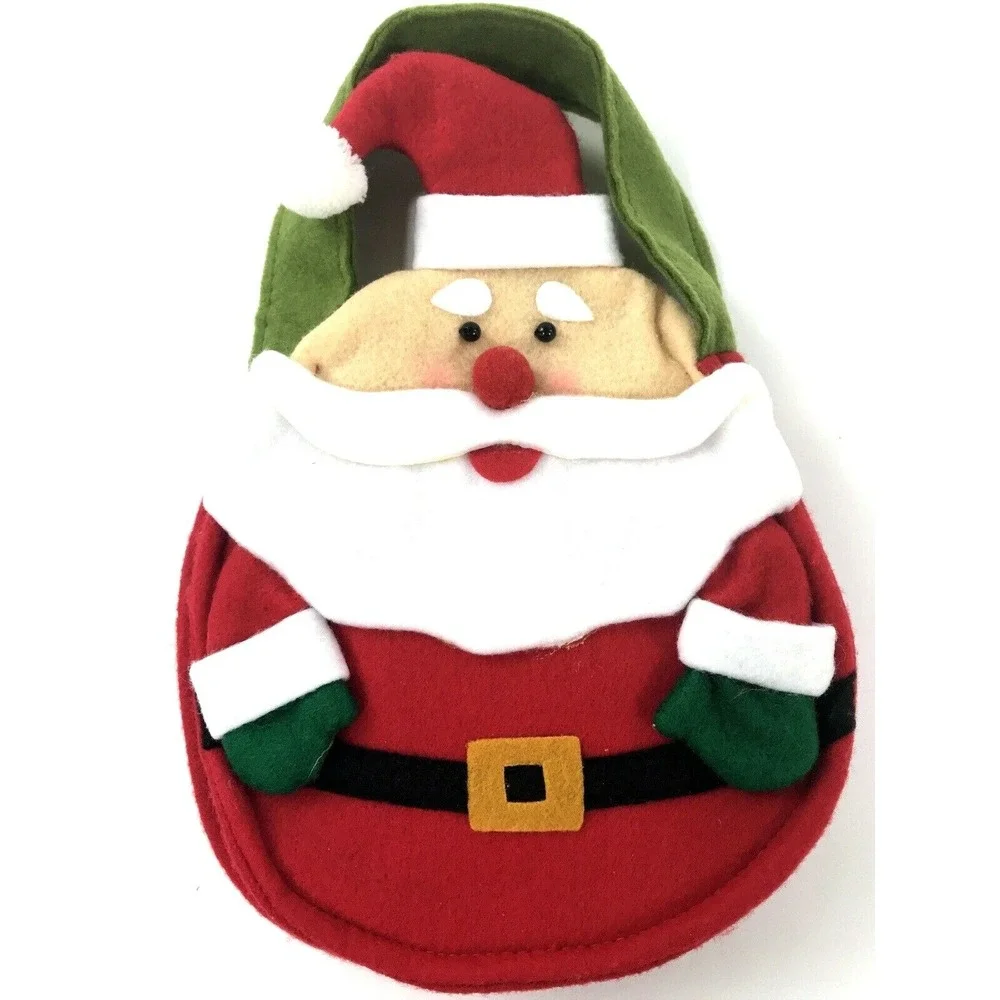 Christmas Felt Santa Gift Bag or Childs Purse - 6